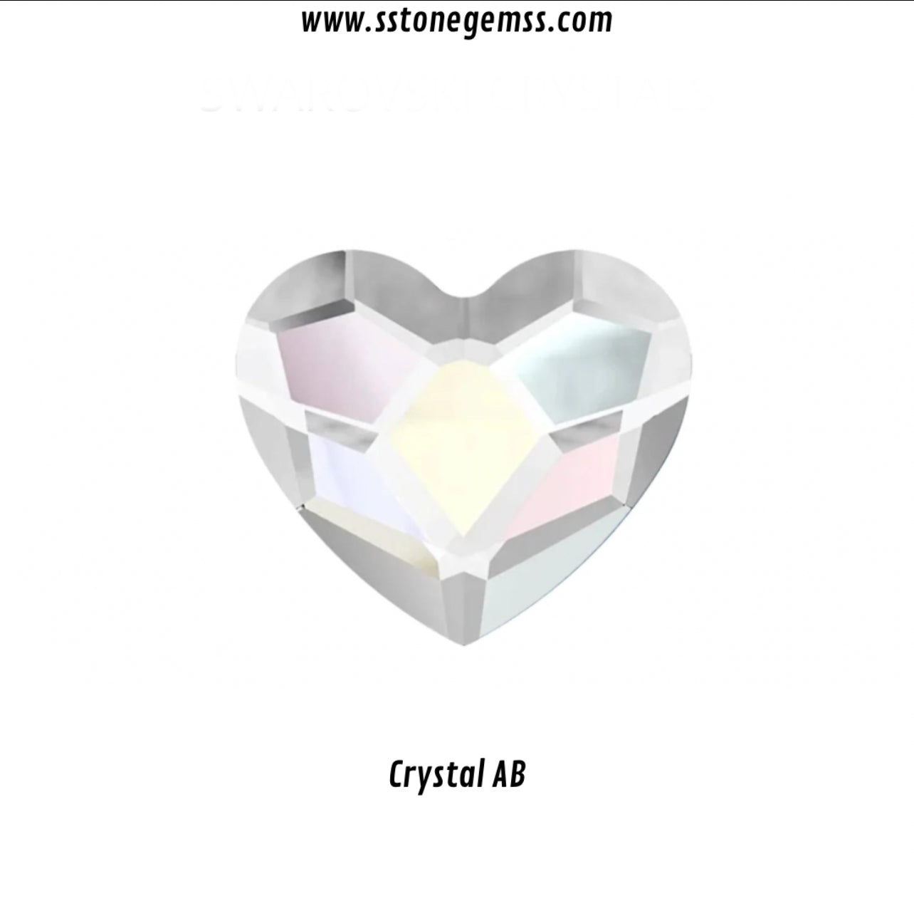 Pack 10 corazones Crystal AB