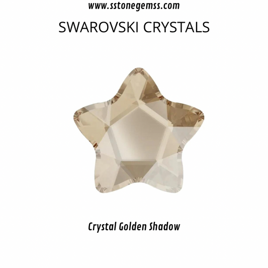 Pack 5 Flor/Estrella Swarovski Crystal Golden Shadow