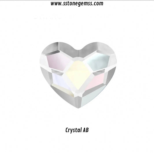 Pack 10 corazones Crystal AB