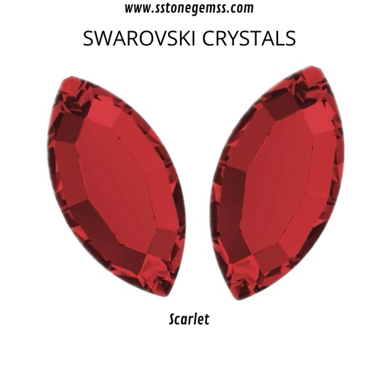 Pack 10 Navette Swarovski Scarlet