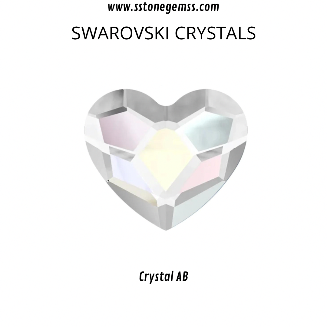 Pack 10 corazones Swarovski Crystal AB