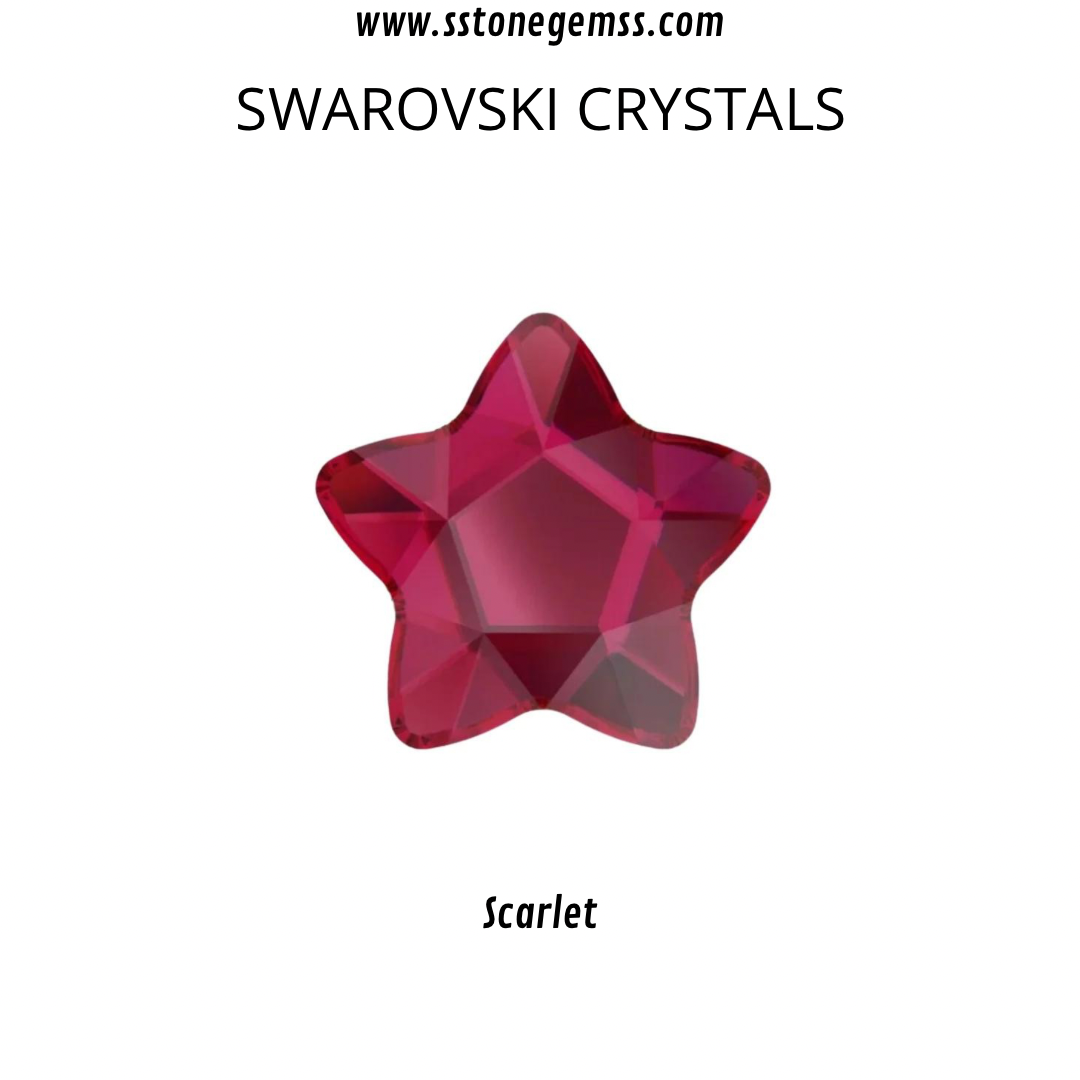 Pack 5 Flor/Estrella Swarovski Scarlet